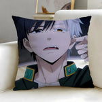 coussin dessin animé personnages polyester bleu gris noir blanc rose moderne facile laver zippé