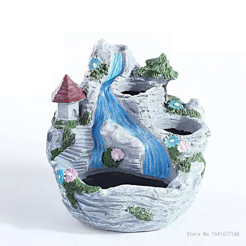 Cache-pot grand format bleu marine décoratif intérieur