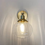 applique murale industrielle vintage or transparent led verre abat jour éclairage chambre couloir nordique