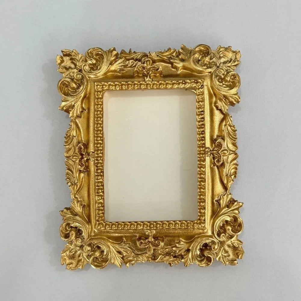 cadre photo or baroque floral décoration vintage orné moderne sculpté transparent