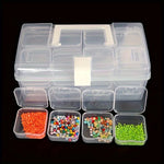 boîtes rangement plastique rose bleu vert orange modernes pratiques poignée