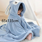 serviette bain enfant brodée dessin animé microfibre rose clair douce confortable