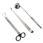 outils bougies couteau cloche extinction plateau moderne noir doré argenté lisses opaques