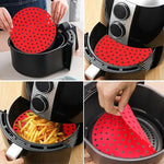 couvre casserole adhésif silicone antiadhésif moderne rouge bleu noir points tapis doublure cuisson respectueux