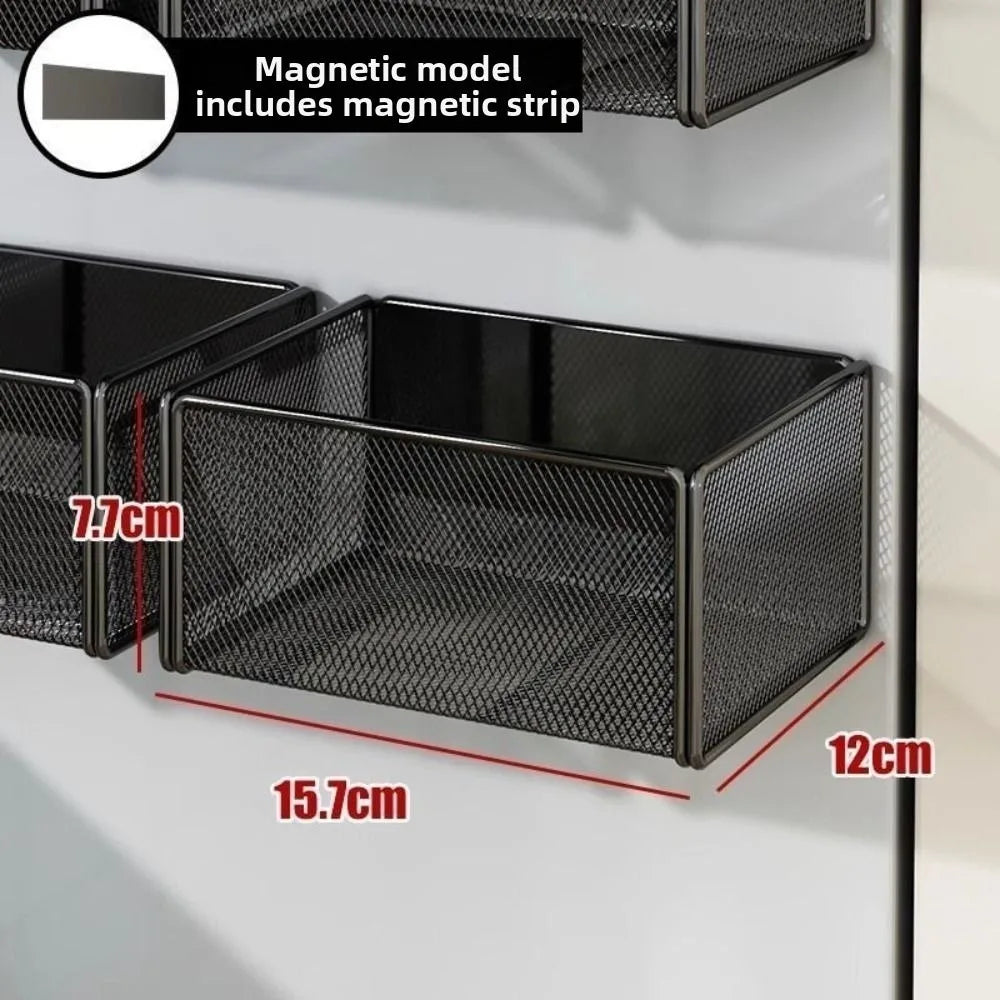 boîtes rangement aimantées étanches blanc noir modernes utilisation multiple empilables magasin réfrigérateur