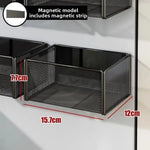 boîtes rangement aimantées étanches blanc noir modernes utilisation multiple empilables magasin réfrigérateur
