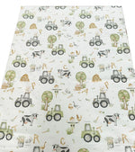 drap housse lit bébé coton motif oiseau étoile enfant chambre moderne blanc jaune gris