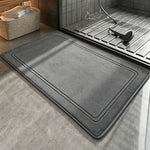 tapis bain doux absorption rapide microfibre antidérapante moderne gris salle bain