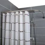 barre douche forme rideau moderne opaque motifs géométriques finition brillante accessoires facile