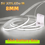 ruban led flexible 320 led blanc jaune gris moderne double face adhésive 5v 3000k