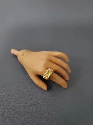 Bague miniature poupée 1/6 pierres précieuses boîte rangement décorative rouge