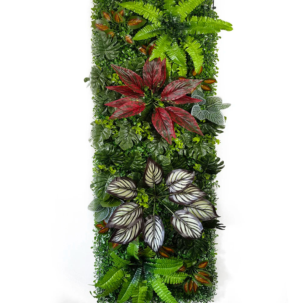 panneau mural végétal plante artificielle feuilles vertes fleurs décor extérieur jardin jardinage intérieur décoration