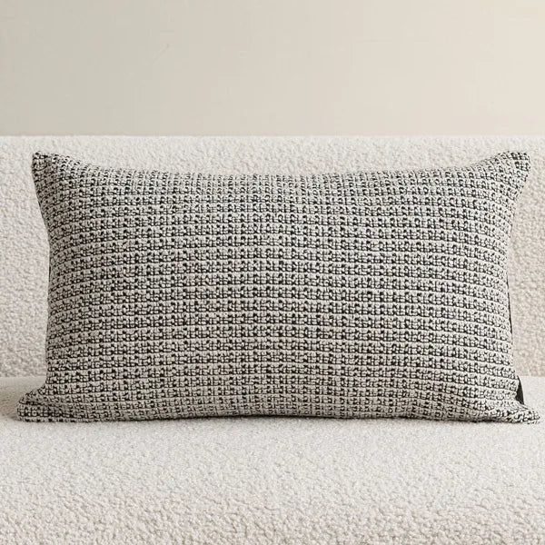 coussins décoratifs modernes motif géométrique beige gris noir rouge polyester