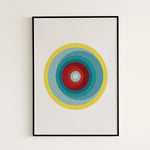 affiches abstraites géométriques cercles concentriques toile minimaliste maison salon opaque vertical