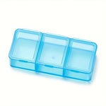 boîte bijoux transparente bleue rose pratique compartiments motifs floraux clips