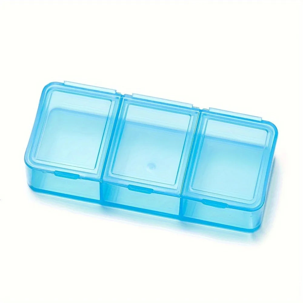 boîte bijoux transparente bleue rose pratique compartiments motifs floraux clips