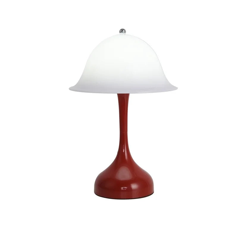 lampe chevet sans fil led rechargeable tactile bleu rose blanc moderne abatjour champignon chambre
