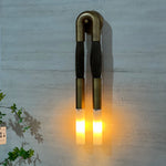 lampe suspension moderne verre bois structure métal noir salon chambre