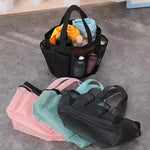 sac toilettage polyestère filet transparent noir rose turquoise multifonction salle bain voyage camping