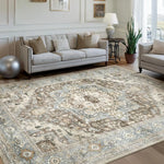 tapis sol floral géométrique bleu orange classique moderne chambre salonextérieur