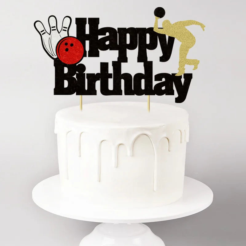 décoration gâteau lettres sports icônes happy birthday musique fête pique