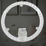 lampe led circulaire diodes adhésif moderne technologique blanc plafonnier facile chambre salon