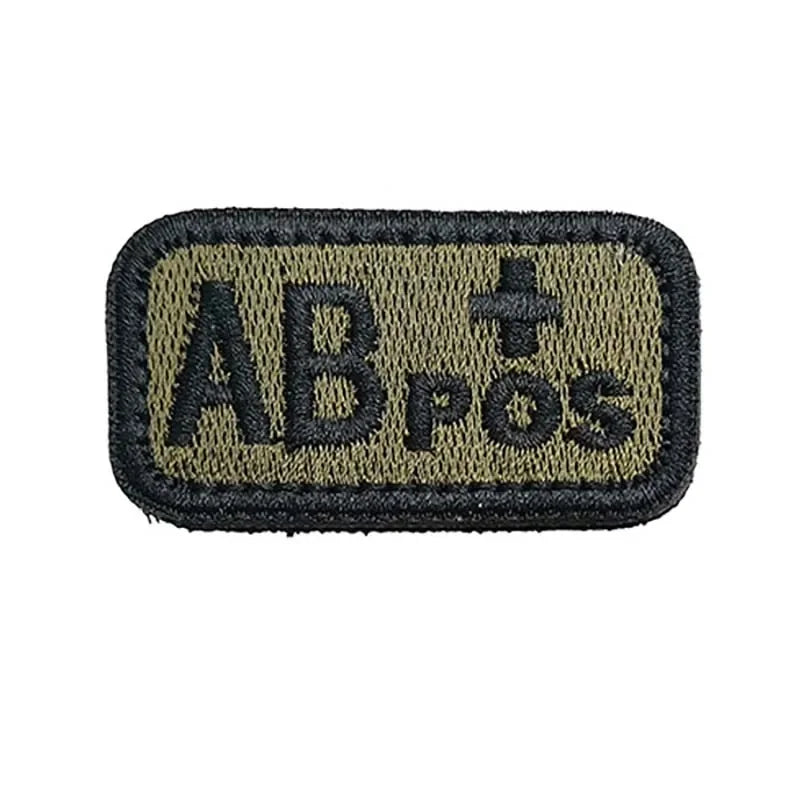 écussons sang type badges patchs militaires vert olive noir crochet boucle 2.5cm 5cm pos