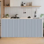 housse meuble cuisine vert clair rose gris bleu foncé turquoise ondulé moderne industrielle