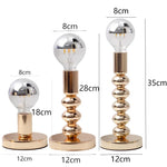lampe led moderne lampes table argentées ampoules transparentes géométrique futuriste