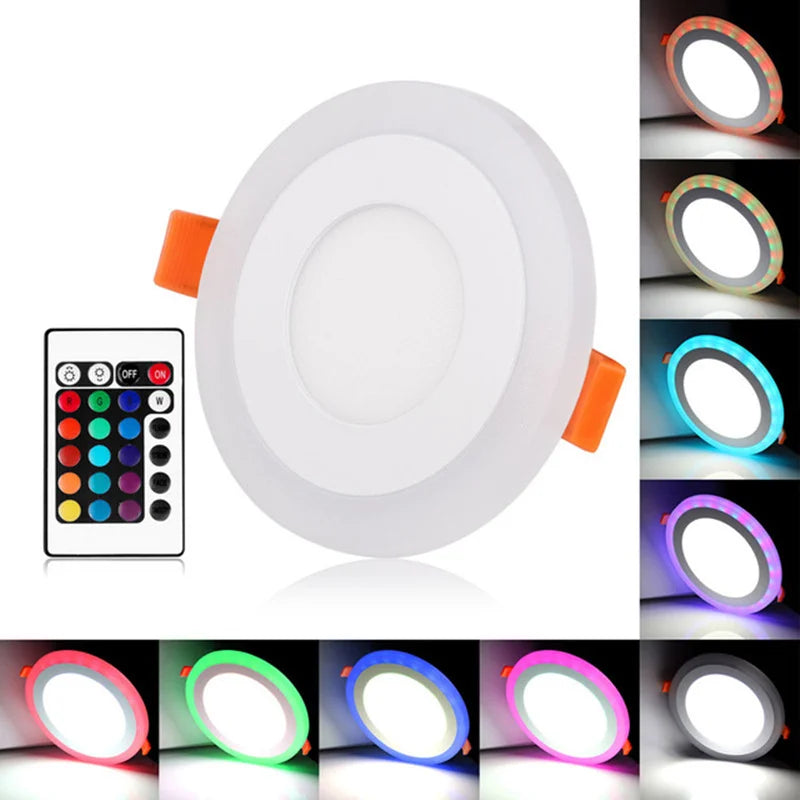 plafonnier led moderne blanc télécommande 110v 220v rgb 6w 9w 16w 24w