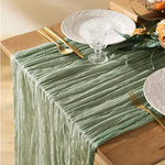 chemin table plissé vert olive décoratif mariage fête banquet table banquet élégant