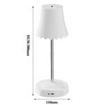 lampe chevet rechargeable led rgb plissée moderne abat jour opaque rose blanche verte