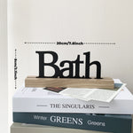 décoration murale lettres bath eat welcome kitchen bois clair rustique champêtre