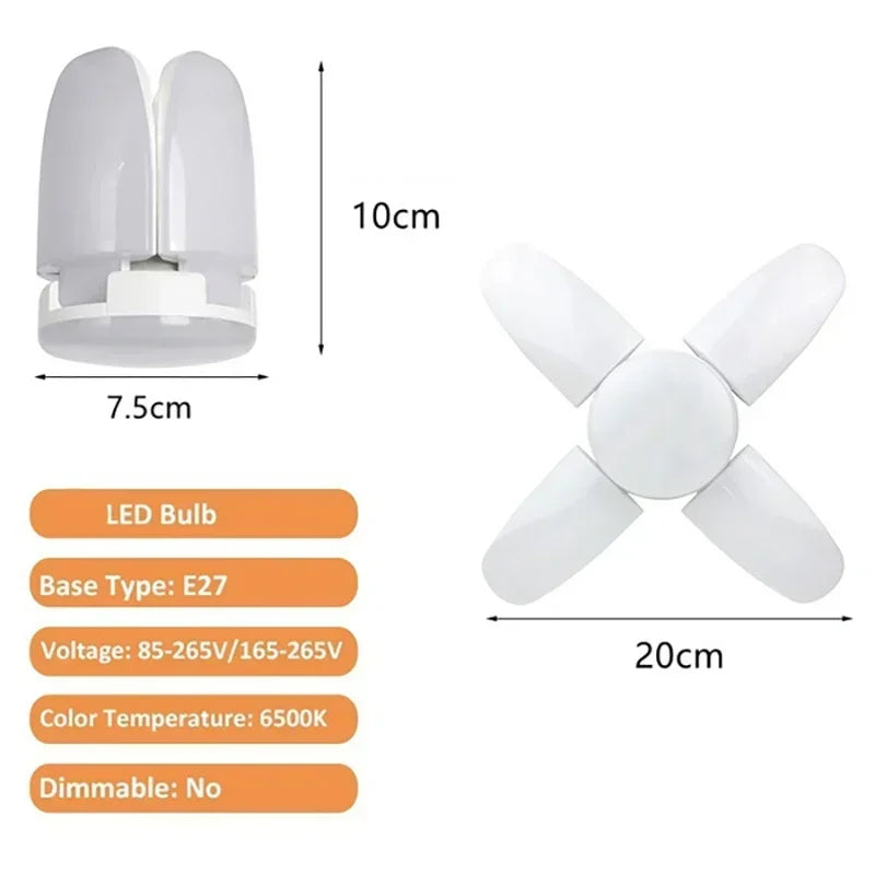 ventilateur blanc moderne blades lampes fixations câbles lumière industrielle