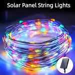 guirlande lumineuse solaire multicolore microleds moderne modes doré extérieur télécommande