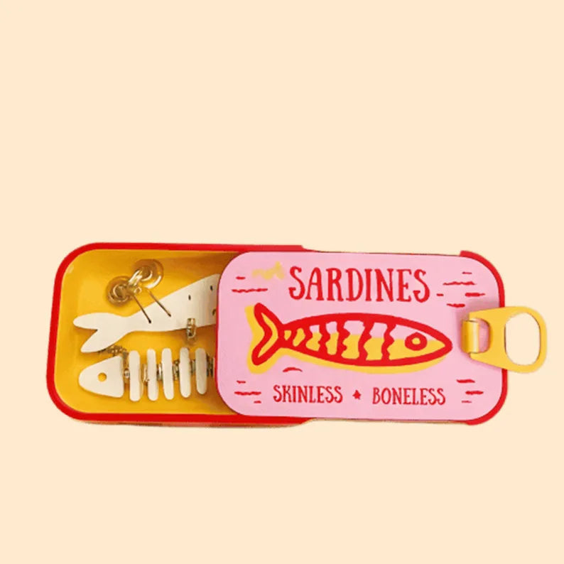 boîte bijoux poisson sardines créative rose blanche orange not sardines