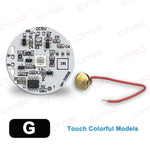 lampe table rechargeable led rgb blanc circulaire composants électroniques interrupteur tactile câbles charge dc5v