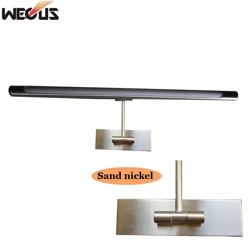 lampe murale moderne led 7w nickel mat autonome 48cm éclairage maison fixations vis