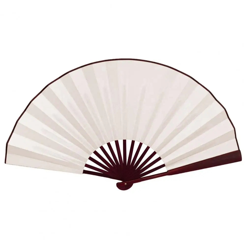 éventail pliant bambou rayures orange blanc rouge vert noir classique poignée bois rangement