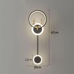 applique murale moderne or blanc antlers sphère transparente led cuisine salon chambre