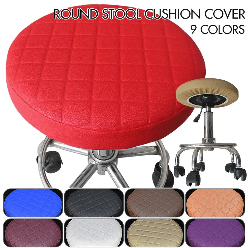 couvre siège ronde violet rouge noir moderne quilted imperméable siège tabouret bar polyester coton