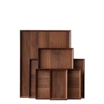 plateau service carré bois marron naturel moderne minimaliste tasse bol noix machine plante tablette