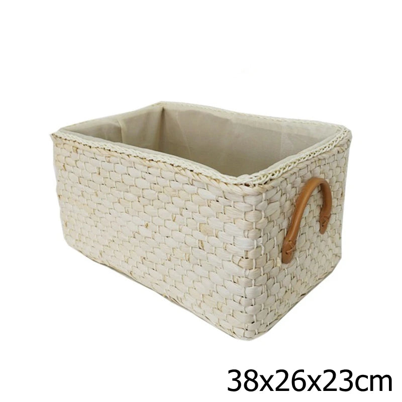 panier osier marron clair tissage régulier rustique rangement articles divers respectueux environnement