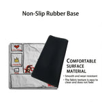 tapis jeu dessin animé non glissant blanc rouge bleu noir waterproof