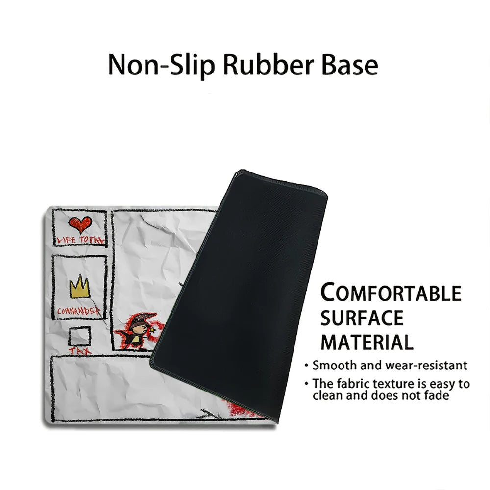 tapis jeu dessin animé non glissant blanc rouge bleu noir waterproof