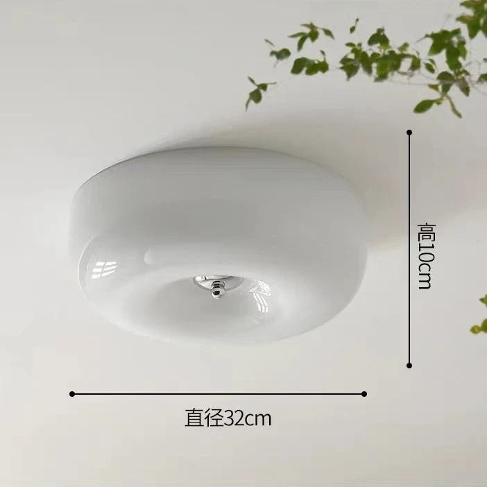 plafonnier moderne verre blanc beige acier inoxydable lumière led neutre chaude blanche