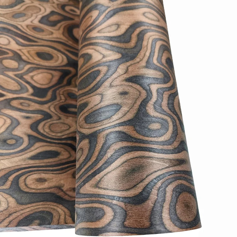 placage bois marron noir burlé rouleau flexible meuble décoration artisanale naturelle