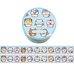 ruban adhésif kawaii dessins animés jaune rose bleu blanc mignon chiens chats personnages