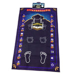 tapis prière islamique acrylique motifs géométriques kaaba moderne rose bleu marine