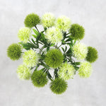 bouquet fleurs artificielles vert blanc jaune rose moderne minimaliste intérieur décoration mariage anniversaire